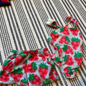 Girls Strawberry Swim Set - Pink & Green